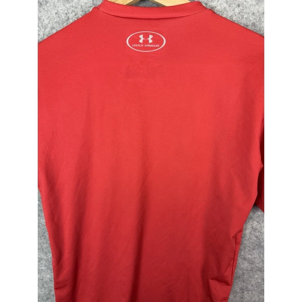 Under Armour Shirt Mens Large Red Marvel Spider-Man Gym Compression Shortsleeve